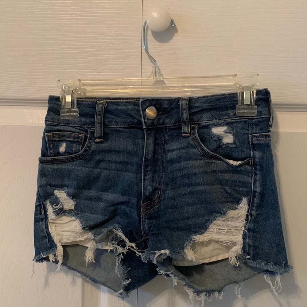 High Rise Denim Shorts